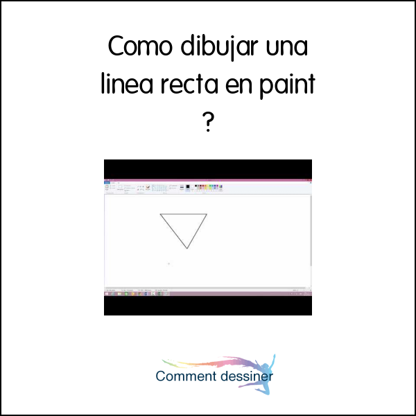 Como dibujar una linea recta en paint